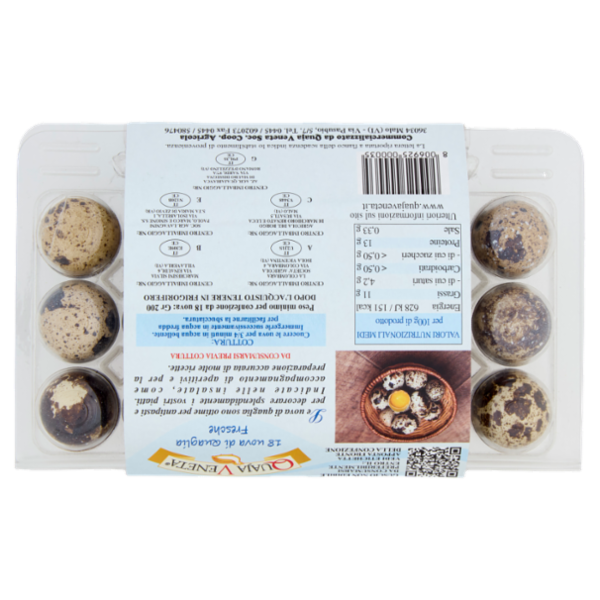 Quaja Veneta 18 uova di Quaglia Fresche 200 g