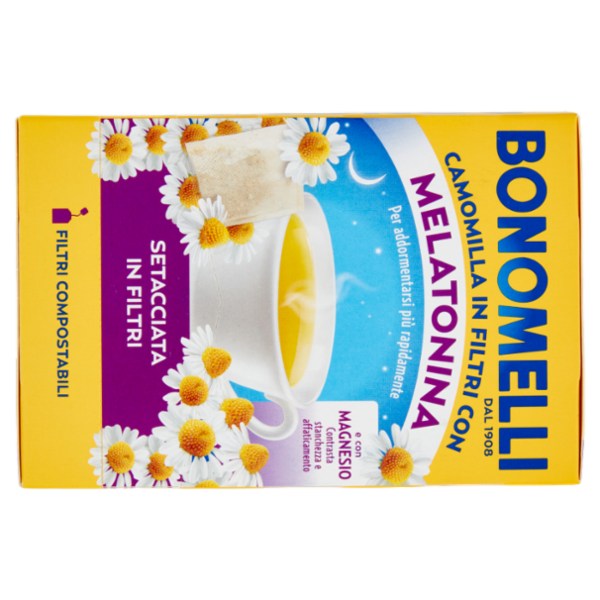 Bonomelli Camomilla in Filtri con Melatonina e con Magnesio Setacciata in Filtri 14 filtri 35 g