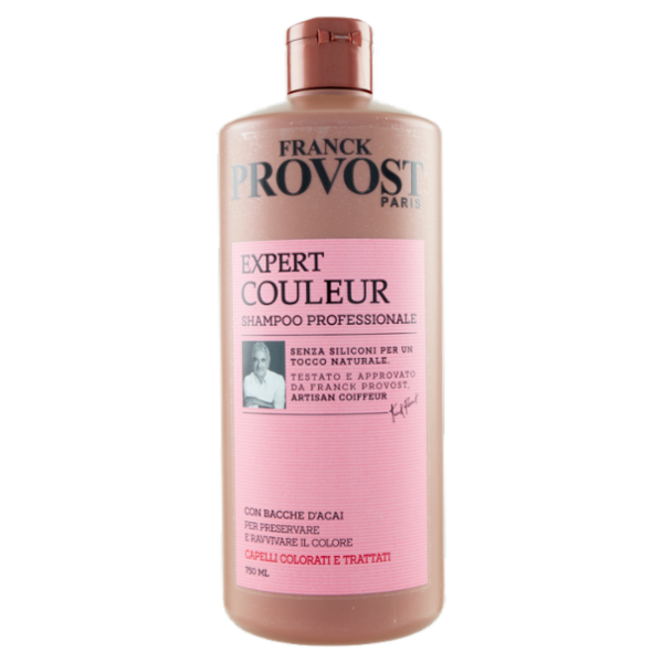 Franck Provost Shampoo Professionale Expert Couleur per capelli colorati e trattati, 750 ml