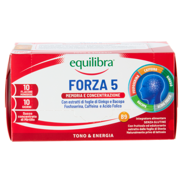 equilibra Forza 5 Memoria e Concentrazione 10 Flaconi Monodose 150 ml
