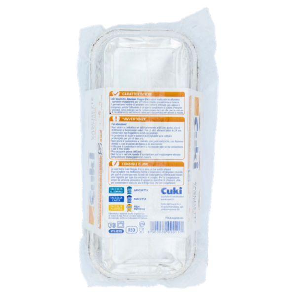 Cuki Cuoce Vaschette Alluminio doppia forza 4 Porzioni 5 pz