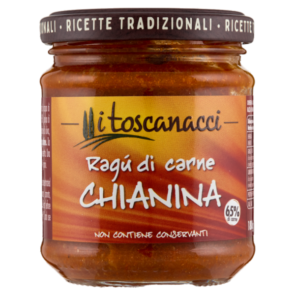I toscanacci Ragù di carne Chianina 180 g