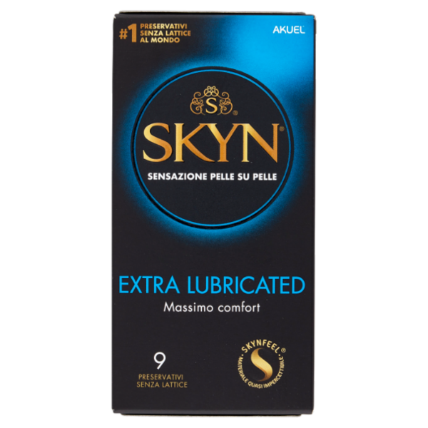 Akuel Skyn Extra Lubricated Preservativi Senza Lattice 9 pz