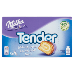 Milka Tender Latte, Merendina Tender Al Latte 5x37g