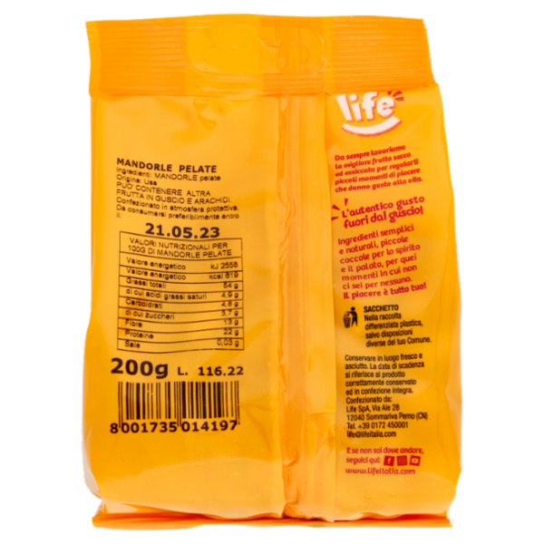 life Mandorle Pelate 200 g