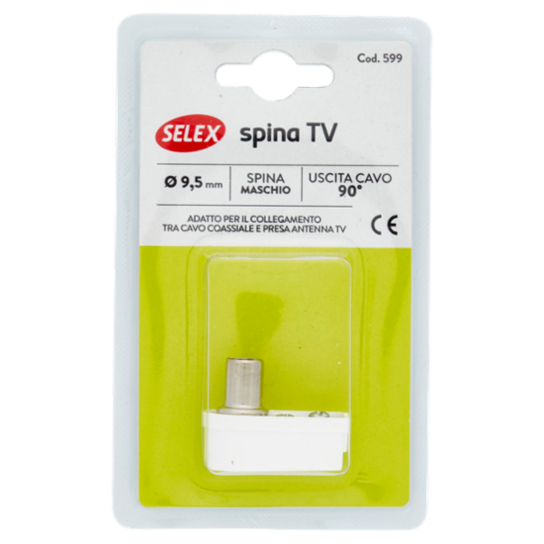Selex Spina Tv a Squadra Diametro 9,5 mm Bianco
