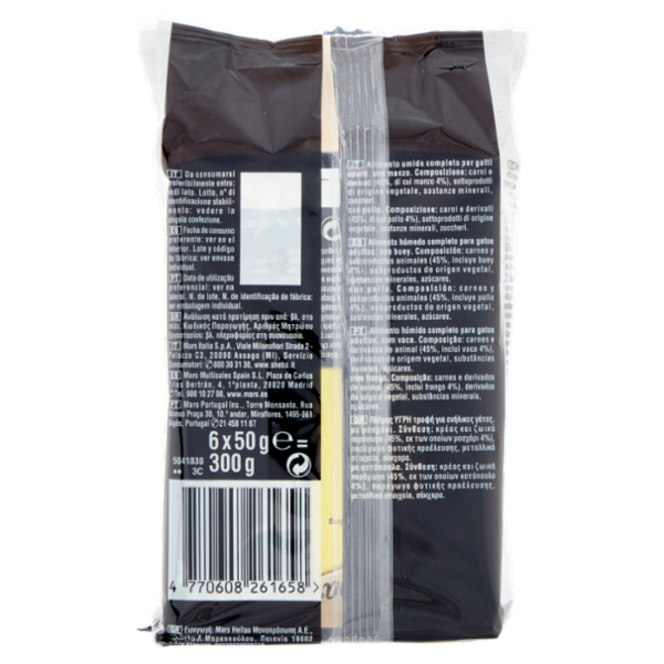 Sheba Délices du Jour Cibo Umido Gatto in Salsa con Manzo e Pollo 6 x 50 g