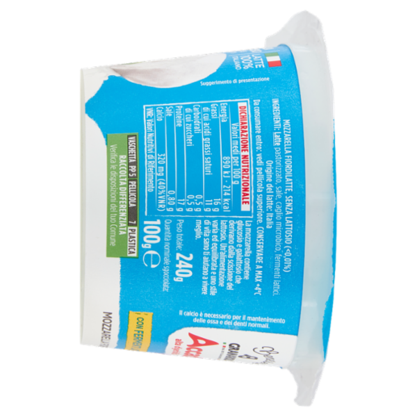 Accadì Benessere Mozzarella Fiordilatte Senza Lattosio 100 g