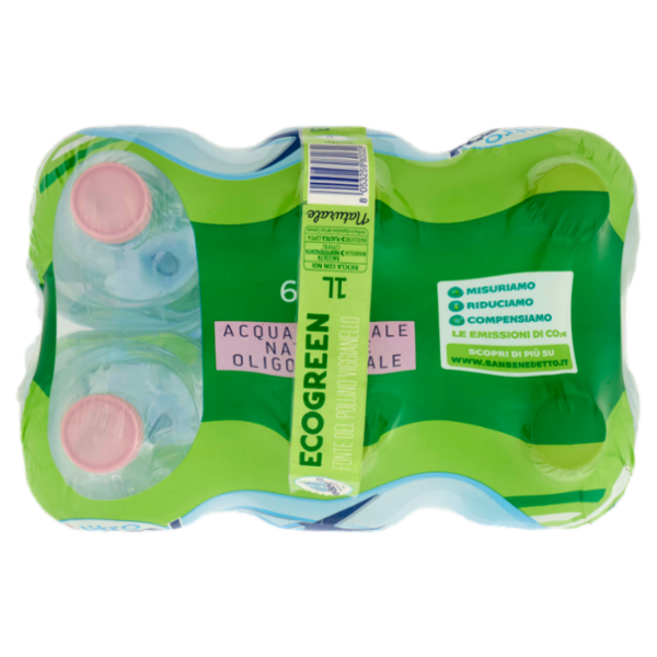 San Benedetto Acqua Naturale Fonte del Pollino Ecogreen Easy 6 x 1 L