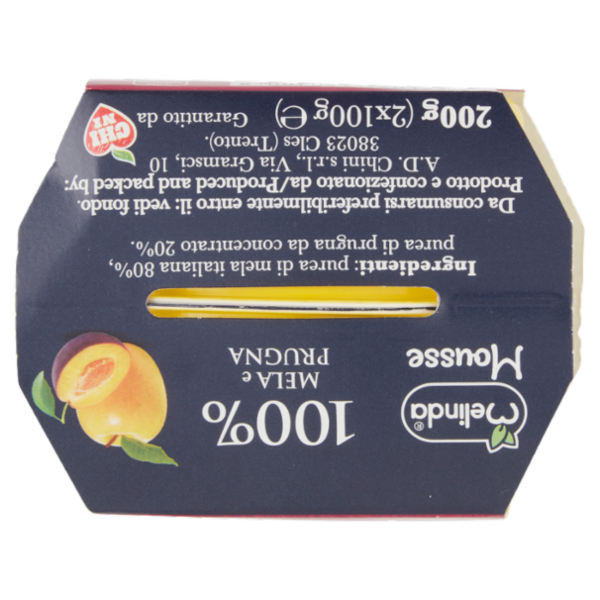 Melinda Mousse mela Golden e prugna 2 x 100 g