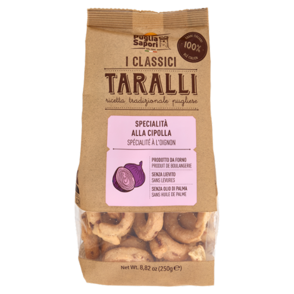 Puglia Sapori I Classici Taralli Specialità alla Cipolla 250 g