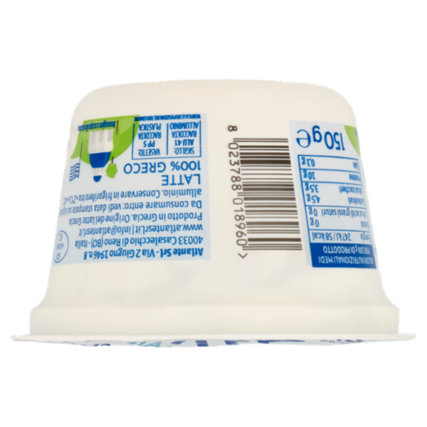 Kionas Yogurt Greco Bianco Magro 0% di grassi 150 g