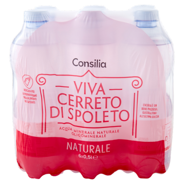 Consilia Acqua Minerale Naturale Fonte Viva Cerreto di Spoleto 6x0,5 l