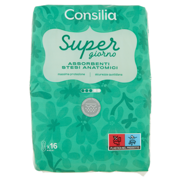 Consilia Super giorno Assorbenti Stesi Anatomici 16 pezzi