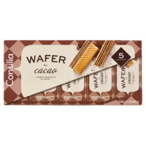 Consilia Saper Scegliere Wafers Al Cacao 5 x 45 g (senza Olio Di Palma)