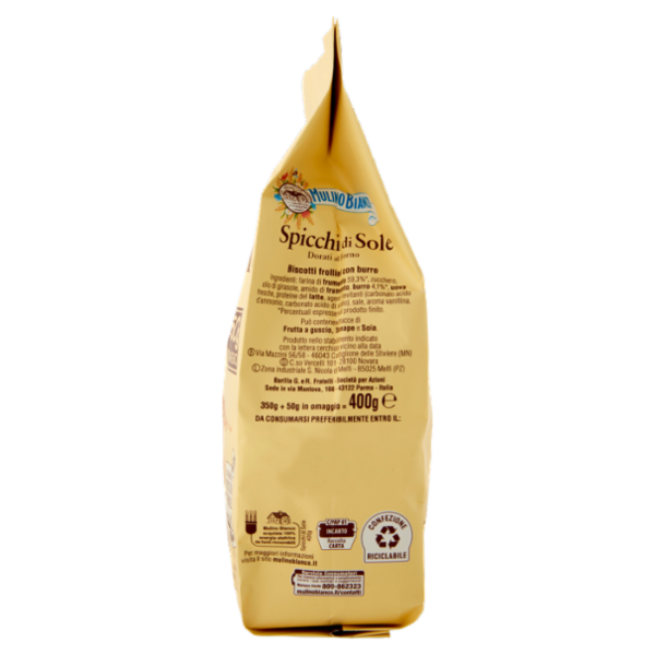 Mulino Bianco Spicchi di Sole Biscotti Dorati al Forno 400g