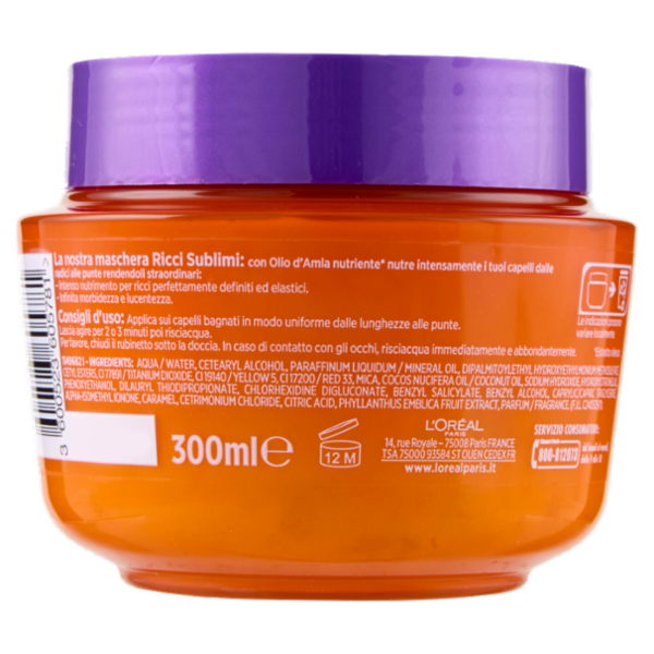 L'Oréal Paris Maschera Capelli Elvive Olio Straordinario Ricci Sublimi, Per Capelli Ricci e Secchi