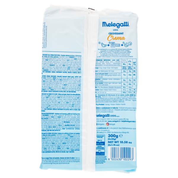Melegatti 1894 Croissant Crema 6 x 50 g