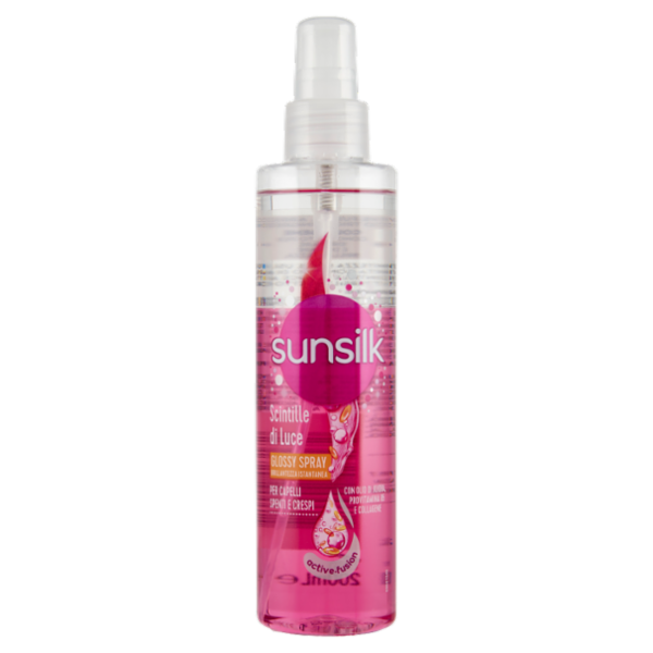 sunsilk Scintille di Luce Glossy Spray per Capelli Spenti e Crespi 200 ml