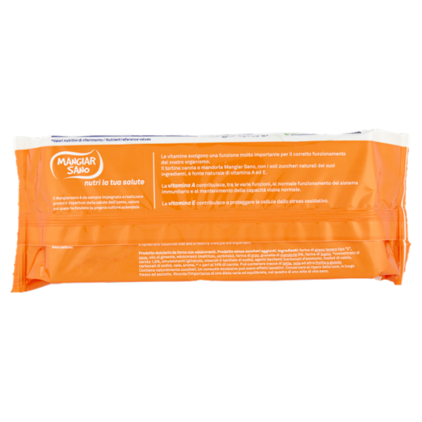 Mangiar Sano 0% Zuccheri Aggiunti tortino carota mandorla 4 x 45 g