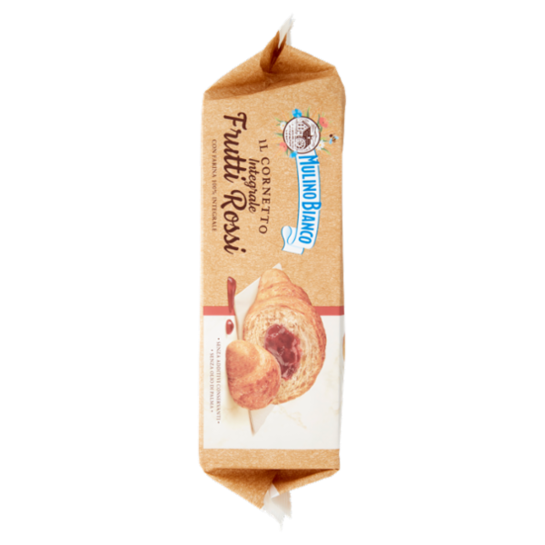 Mulino Bianco Cornetti Integrali Frutti Rossi Merenda con 100% Farina Integrale 6 pezzi 300g