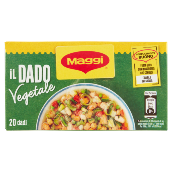 MAGGI Dado Vegetale preparato per brodo vegetale (20 dadi) 200 g