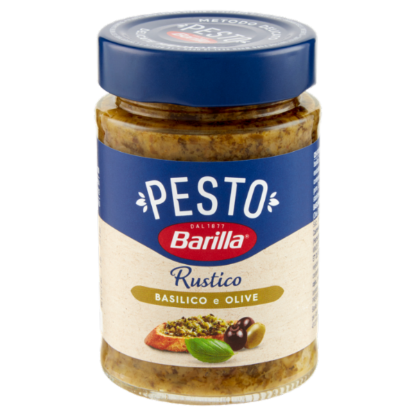 Barilla Pesto Rustico Basilico e Olive Pasta e Bruschetta 200 g