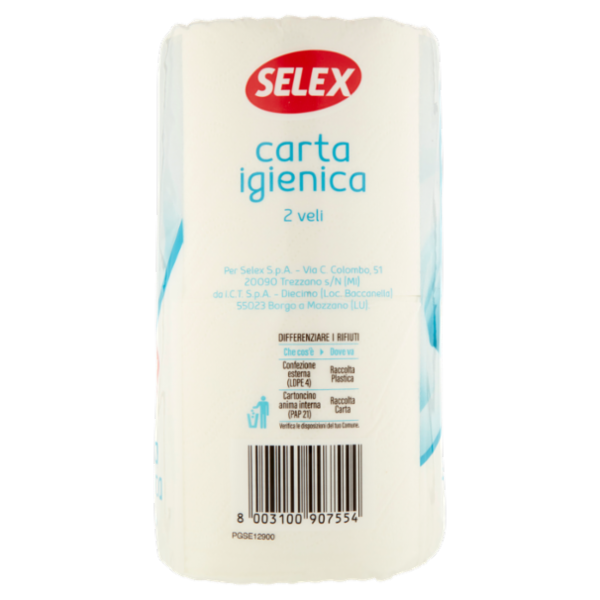 Selex Carta Igienica 2 Veli 4 Rotoli
