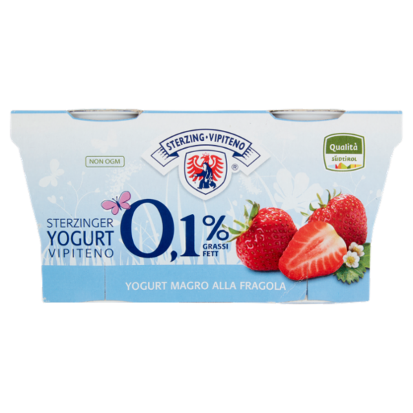 Sterzing Vipiteno 0,1% Grassi Yogurt Magro alla Fragola 2 x 125 g