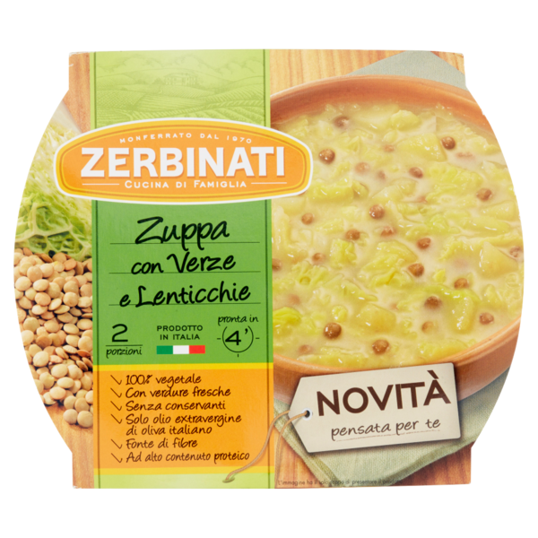 Zerbinati Zuppa con Verze e Lenticchie 620 g