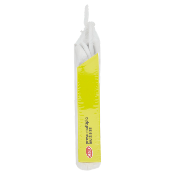 Selex Presa Multipla 3 uscite pluristandard 10/16A Inter.Sicurezza+Cavo 1,5m Sp. S/Spazio 90° Bianco