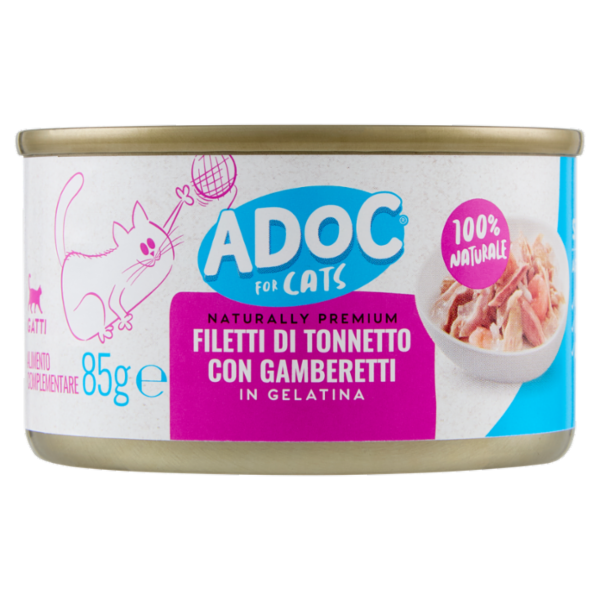 ADoC Naturally Premium Filetti di Tonnetto con Gamberetti 85 g