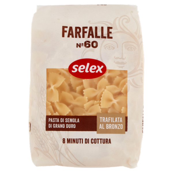 Selex Pasta di Semola Trafilata al Bronzo Farfalle 500 g