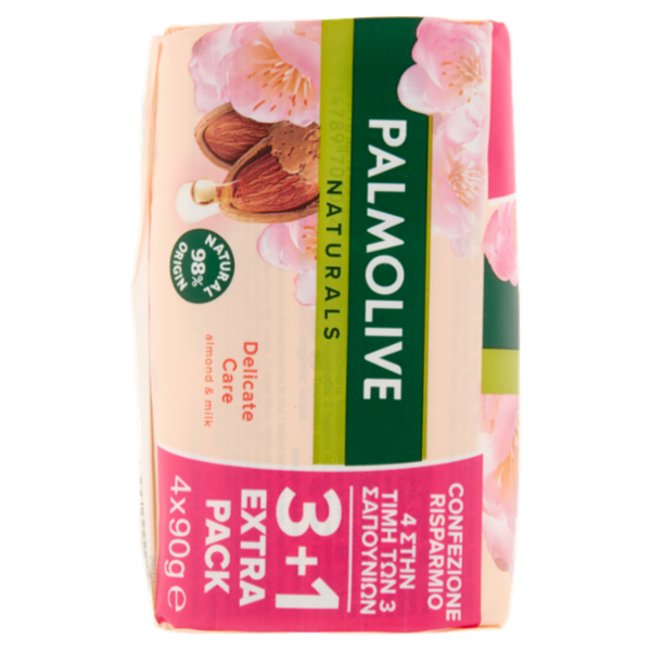 Palmolive sapone solido Naturals latte di mandorla 4x90 g