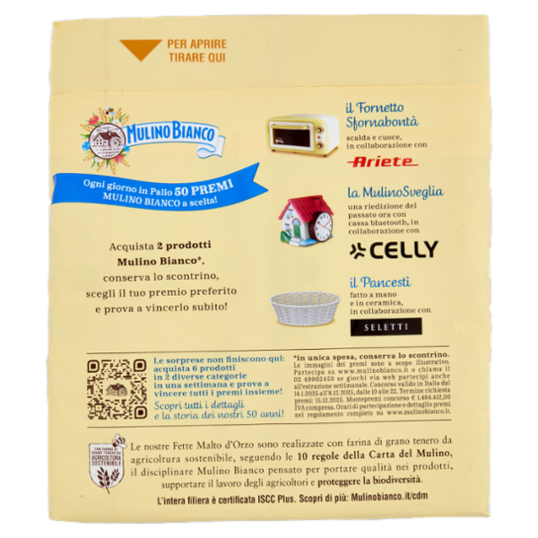 Mulino Bianco Fette Biscottate Malto d'Orzo 315g