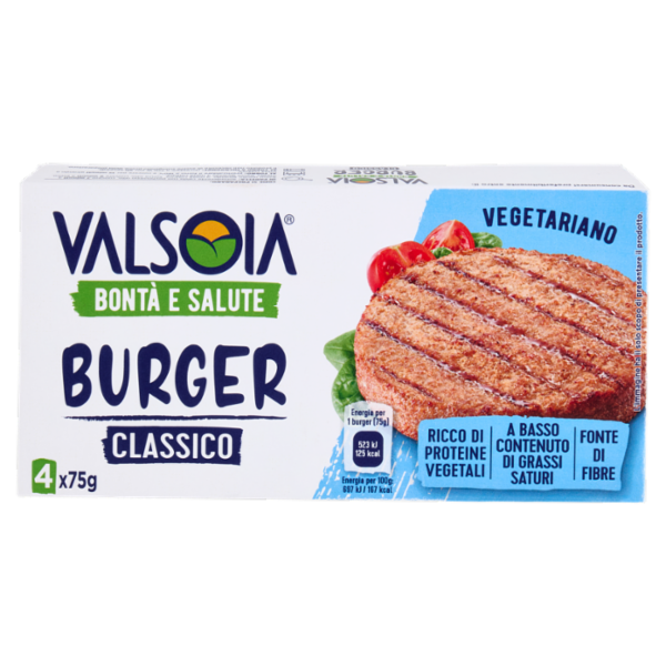 Valsoia Bontà e Salute Burger vegetariani 4 Burger Surgelati 300 g