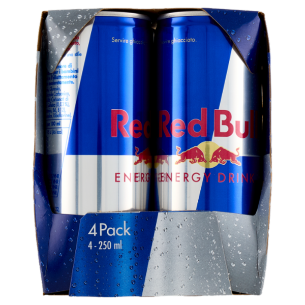 Red Bull Energy Drink, 250 ml (4 Lattine)