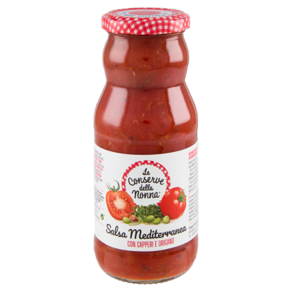 Le Conserve della Nonna Salsa Mediterranea con Capperi e Origano 350 g