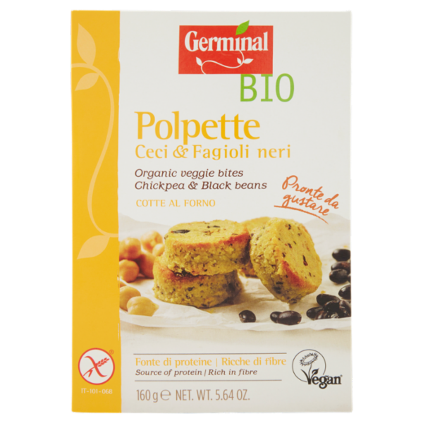 Germinal Bio Polpette Ceci & Fagioli neri 6 x 26,7 g