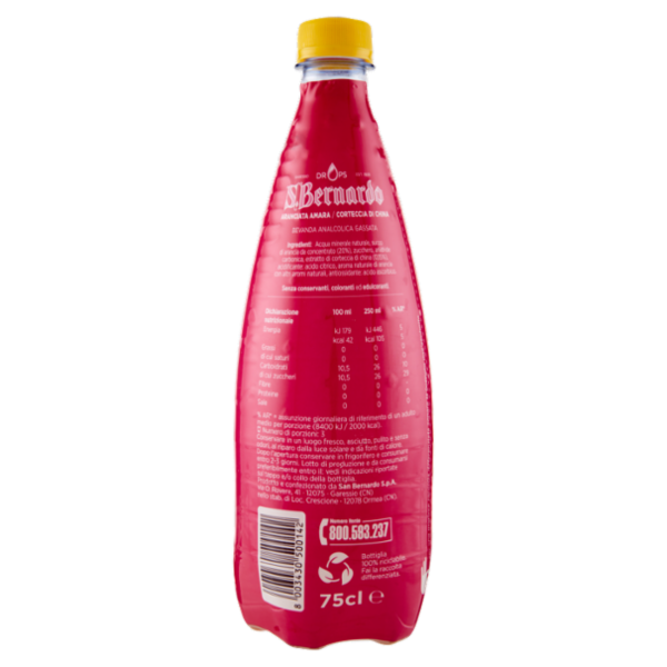 S.Bernardo Bi Aranciata Amara Corteccia di China 75 cl