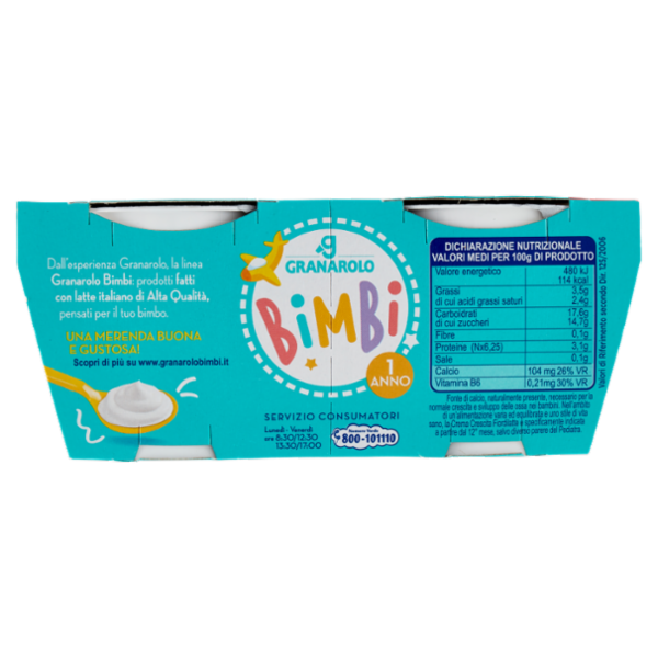 Granarolo Bimbi Crema Crescita Fiordilatte 2 x 100 g