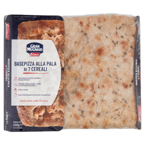 Molino Spadoni Gran Mugnaio Basepizza alla Pala ai 7 Cereali Surgelata 430 g