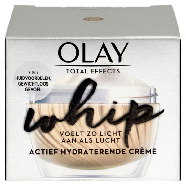 Olay Crema Viso Giorno Leggera come l'Aria Total Effects Whip - Crema Idratante Attiva - 50 ml