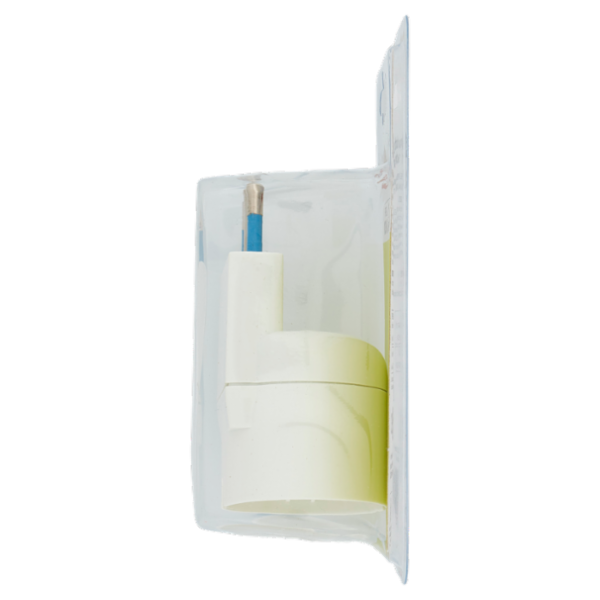 Selex Adattatore Semplice Salvaspazio Spina 10A + 1 Presa pluristandard(Ita+Ted) Bianco