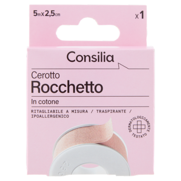 Consilia Saper Scegliere Cerotto in Rocchetto in Cotone 5 m x 2,5 cm 1 pz