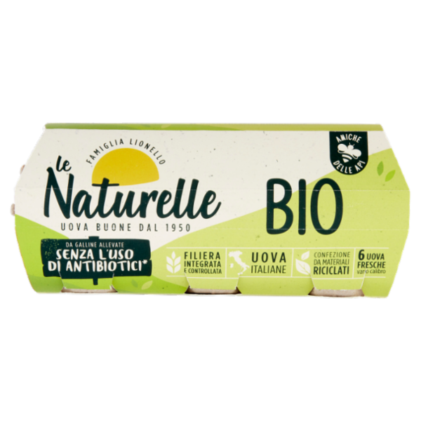 le Naturelle 6 Uova Fresche Biologiche 330 g