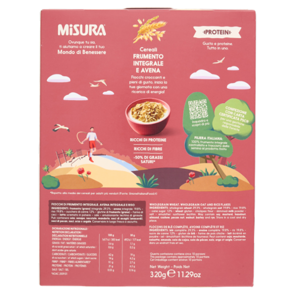 Misura Protein Frumento Integrale, Riso e Avena 320 g