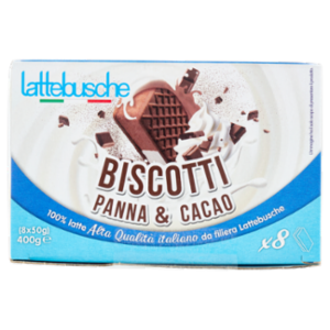 Lattebusche Biscotti Panna & Cacao 8 x 50 g