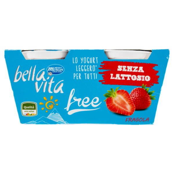 bella vita free Senza Lattosio Fragola 2 x 125 g