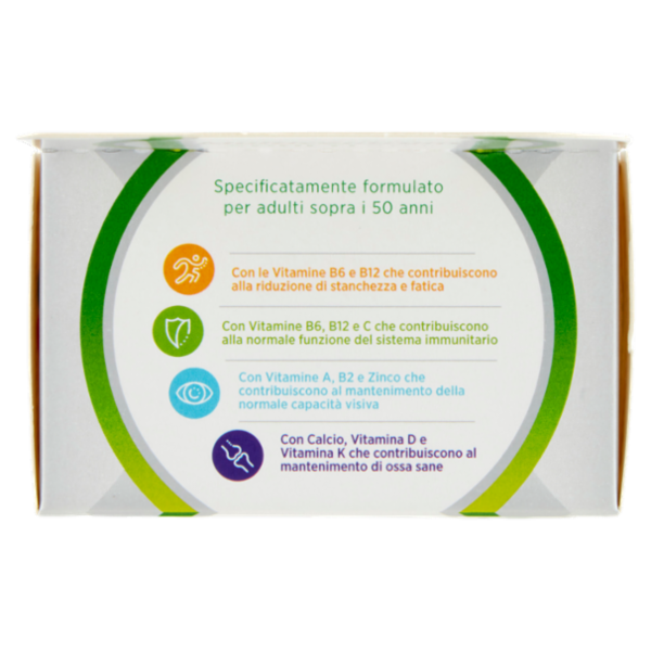 Multicentrum Adulti 50+ Vitamina C, D, E, Fosforo Integratore Multivitaminico Completo 30 cpr 37 g